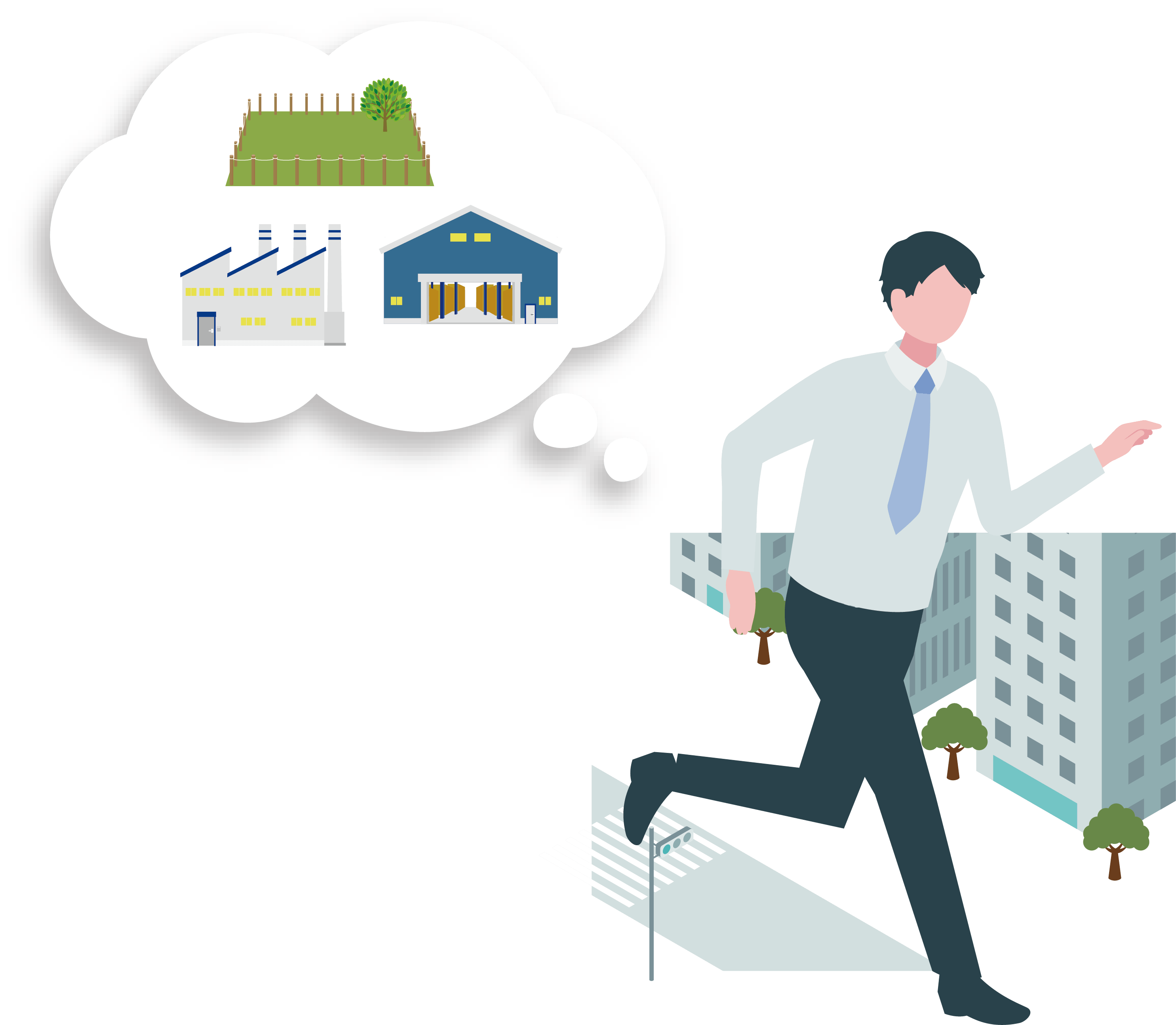 事業用不動産のイラスト